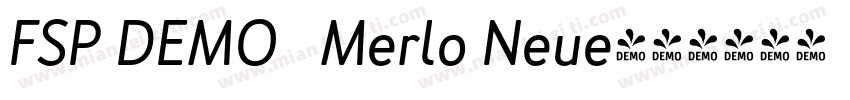 FSP DEMO   Merlo Neue字体转换